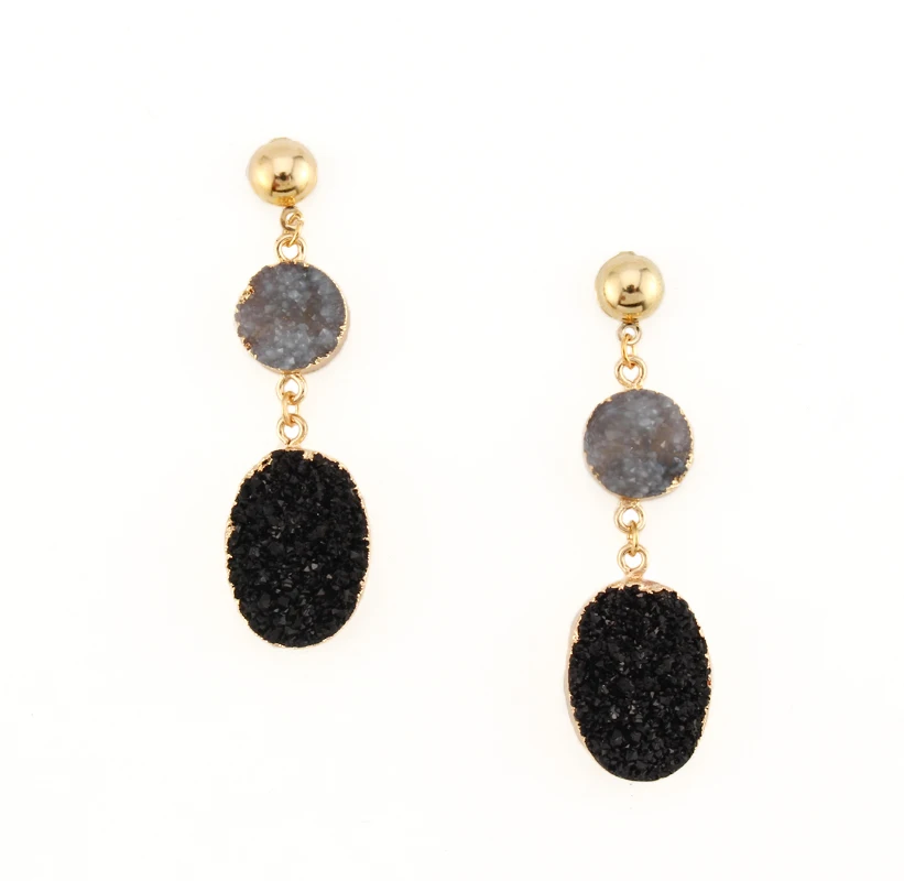 1 пара модных серых длинных сережек E403|dangle drop earings|dangle earringsdrop dangle earrings |
