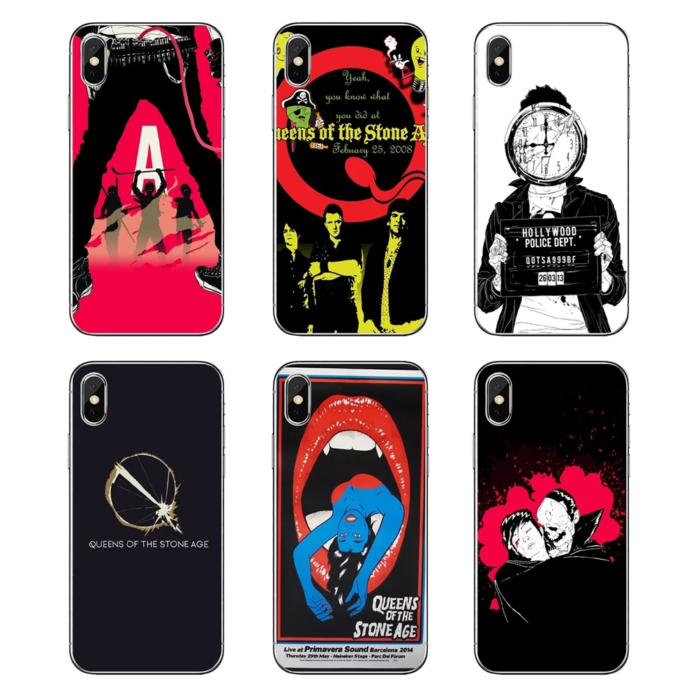 Для iPod Touch iPhone 4 4S 5 5S 5C SE 6 S 7 8 X XR XS Plus MAX Queens Of The Stone Age обои прозрачные мягкие чехлы |