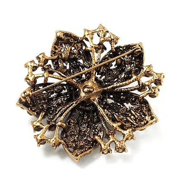 2 дюймовый Винтажный стиль бронзовое покрытие Классический Красные Стразы