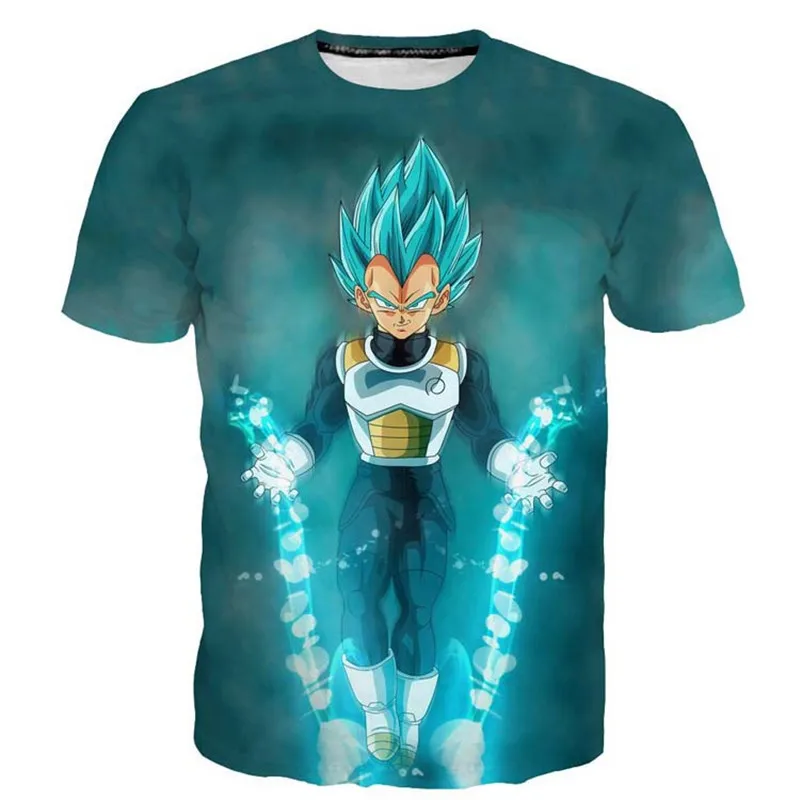 2019 мужские летние новые с коротким рукавом dragon ball Z cool dazzle аниме 3D цифровая печать