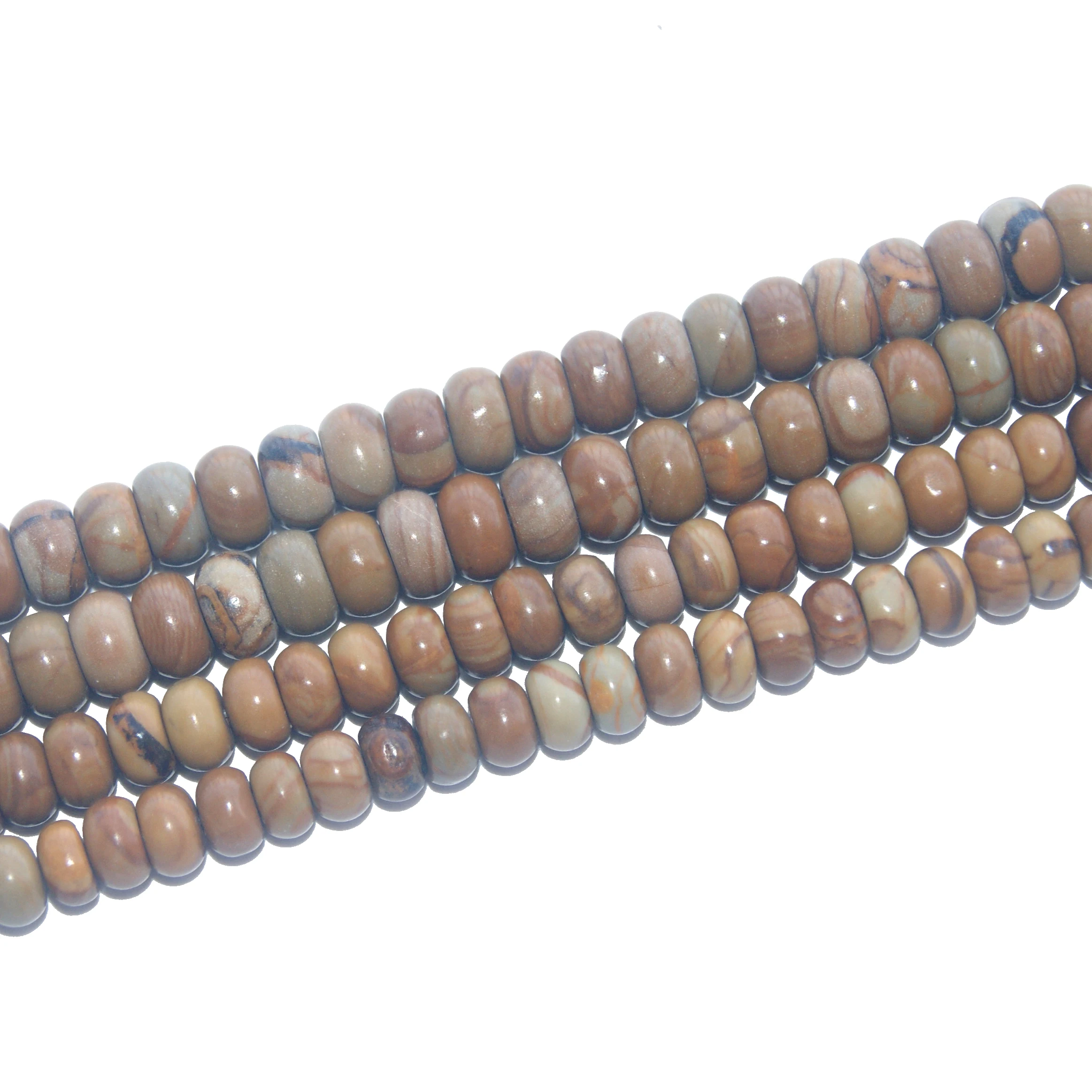 Wholesale 6 8 MM Natural Wood Stripes Stone Spacer Rondelle Loose Beads For Jewelry Making DIY Bracelet Necklace Material | Украшения и