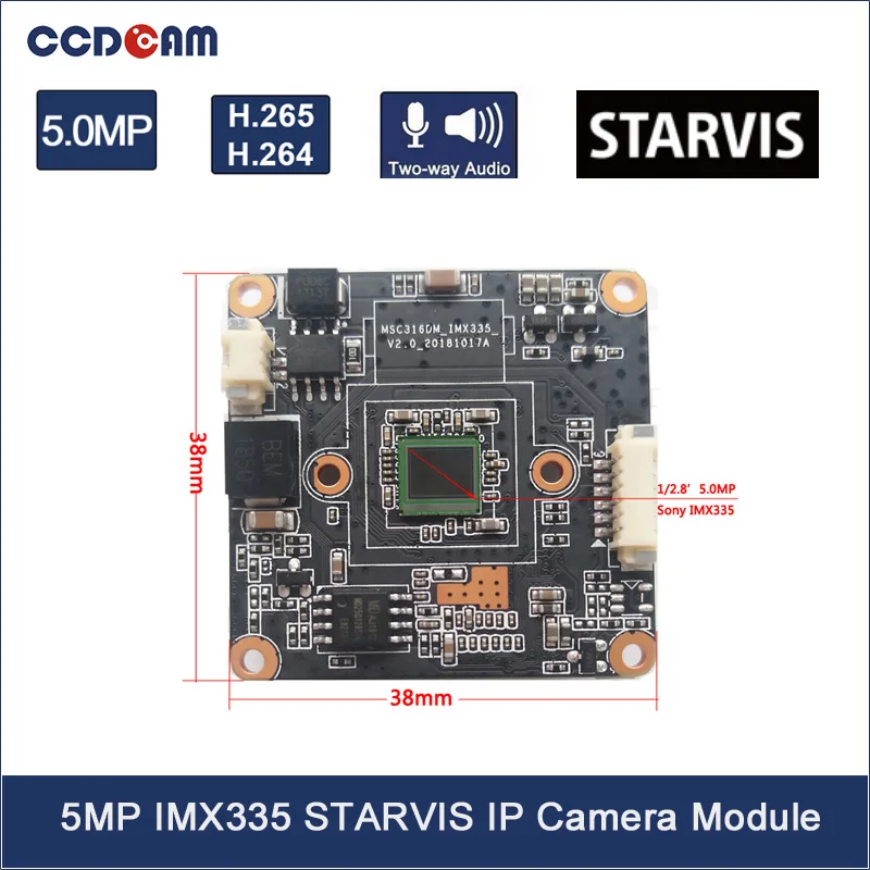 Módulo de cámara IP de 5MP, placa de cámara SONY STARVIS MSTAR...