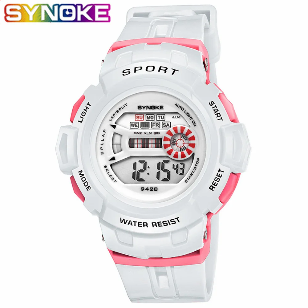 

SYNOKE Children's Digital Watches Students Date Clock Wristwatch Digital Electronic Waterproof Watch For Boys Girls Gift
