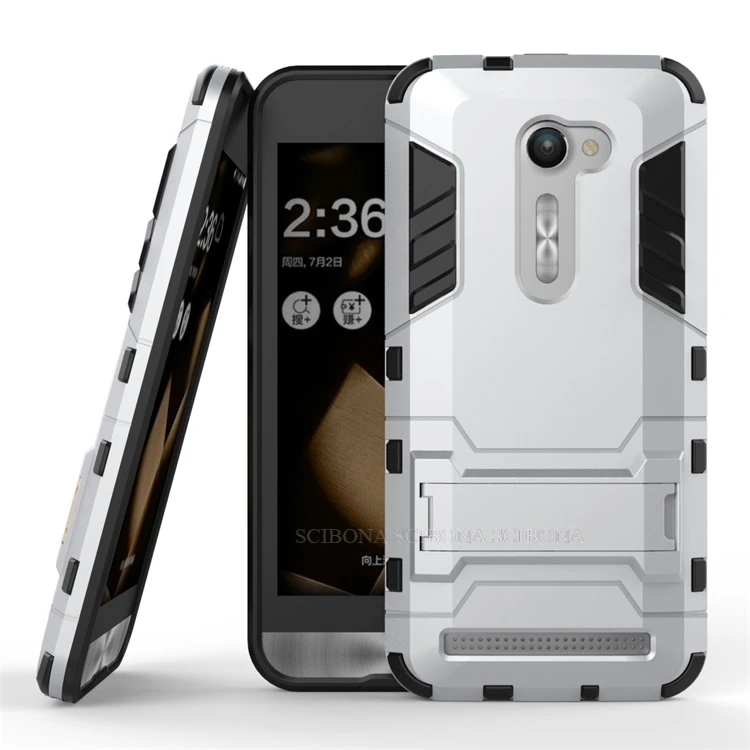 Роскошные Heavy Duty Гибридный Жесткий Прочная Резиновая Броня Чехол Для Asus Zenfone 2E