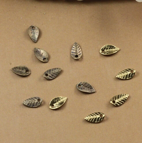 1000 DIY parts copper plating bronze | color 4*7mm Kong Xiao leaves (07242) spot wholesale K035 Украшения и аксессуары