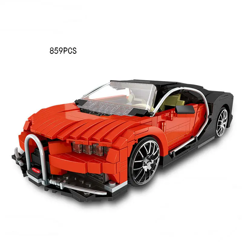 859 1:15 масштаб мечта-автомобиль bugatti veyron красный супер спортивные автомобили MOC