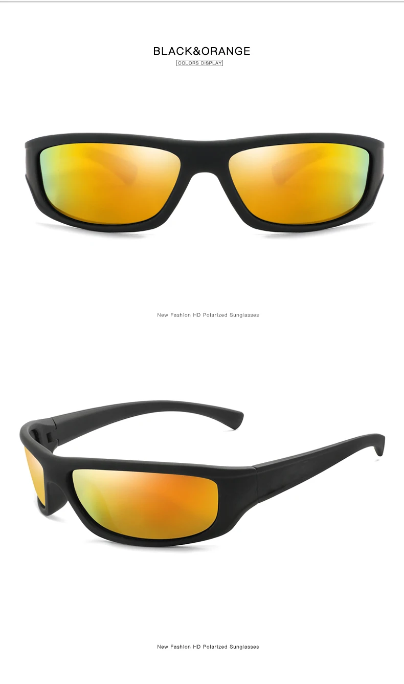 Black Orange Лидер продаж HD поляризованные солнцезащитные очки для женщин UV400 черная оправа спортивные солнцезащитные очки мужские брендовые дизайнерские очки для вождения Gafas longkeader - Цвет линз: Black Orange