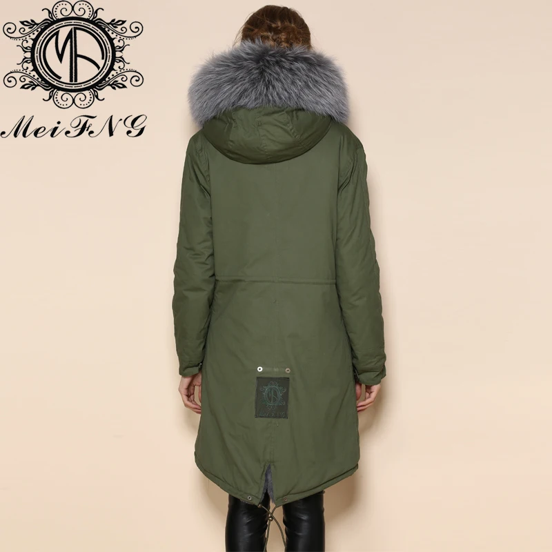 Элегантный дизайн серая длинная куртка пальто со съемным воротником и капюшоном