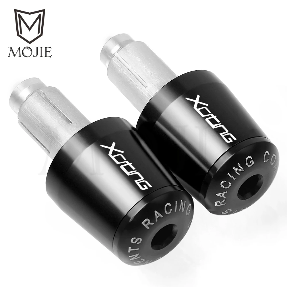 Black Аксессуары для мотоциклов 7/" Руль ручками рукоятка конец Кепки для KYMCO XCITING 250 300 350 400 400S 500 ручки - Цвет: Black