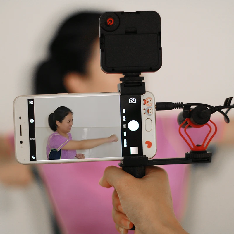 Ulanzi алюминиевый телефон видео Vlogging комплект карманная установка с холодным башмаком Вертикальная съемка для iPhone 6/6s/Plus/5 samsung Xiaomi