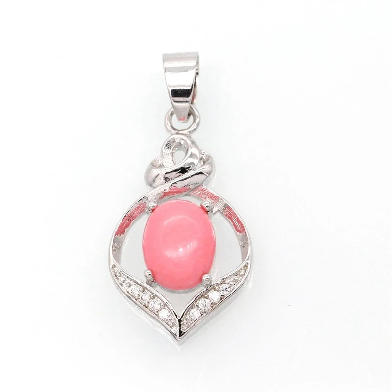 GZJY Charming Gold Color Natural Zircon Pink Coral Pendant Necklaces For Women Fashion Jewelry Birthday Best Friends Gifts H08-2 | Украшения