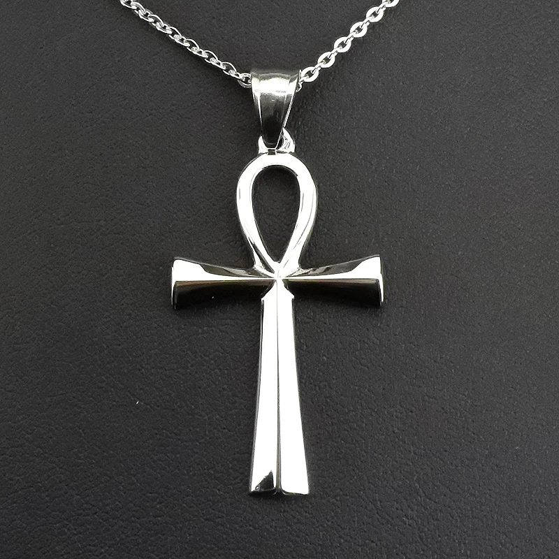 AMUMIU Египетский Анкх крест ожерелье для женщин мужчин ювелирные изделия из