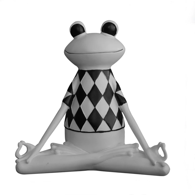 Декоративная лягушка из смолы художественная для йоги подарок на день рождения