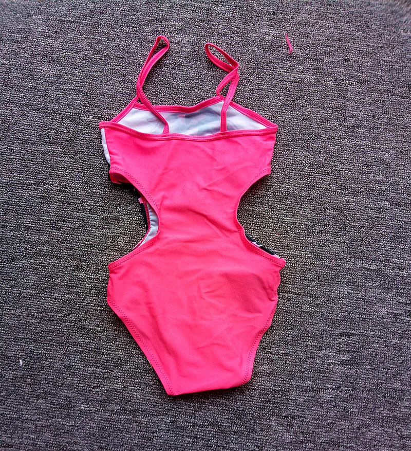 Цельный купальник для девочек новинка 2017 года купальный костюм с рисунком летняя