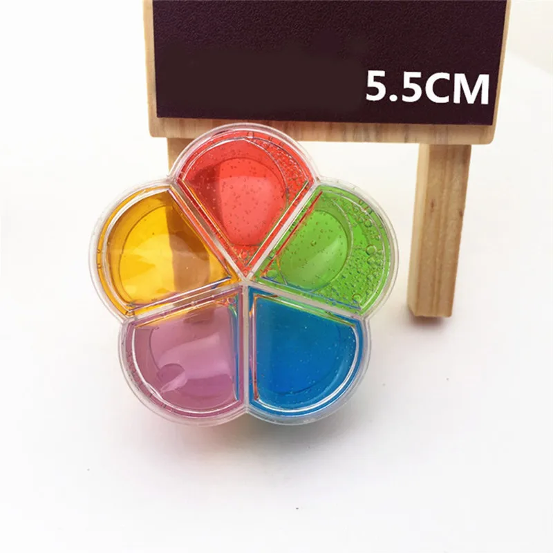 5 Colors A Kit 1 шт., 5 цветов, цветок, цвет слизи, желе слизи, форма сливы, кристалл, цвет грязи, может выдувать пузыри, детская слизи, сделай сам, глиняные игрушки для детей - Цвет: 5 Colors A Kit