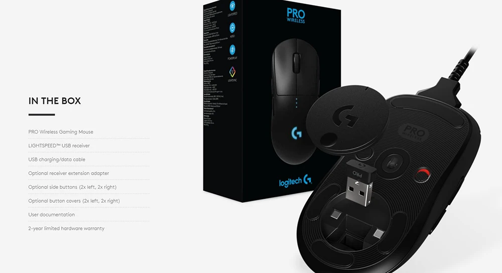 Беспроводная мышь для игровой мыши с 16000 dpi HERO sensor, высокопроизводительная мышь для ПК, геймеров, игр