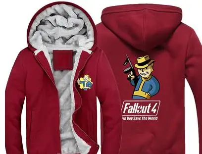 style6 Игра Fallout 4 Hoodie Pin Boy Save The World принт на молнии Кардиган Толстовка супер теплое плотное флисовое пальто для мужчин и женщин - Цвет: style6