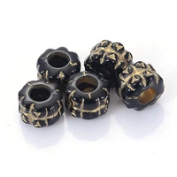 new arrival 200 pcslot fluted corrugated plating acrylic antique design spacer charm beads for diy jewelry making accessories