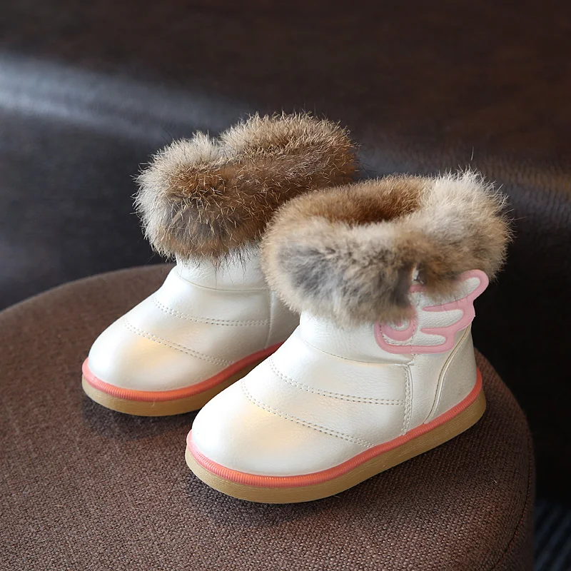 Сапоги для девочек детские сапоги зимняя детская теплая обувь с кроличьим мехом