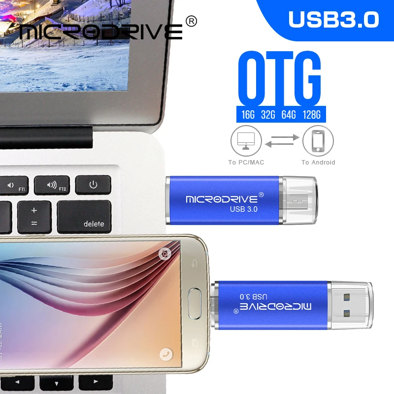 Полный объем Usb 3 0 OTG USB флэш накопитель для смартфонов/планшетов/ПК 16 ГБ 32 64 Гб 128