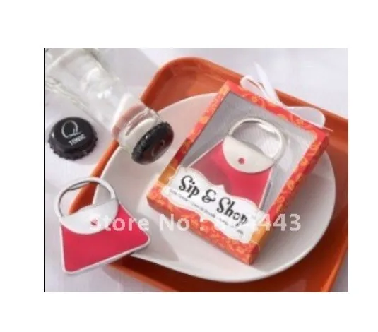 Свадебные подарки и для гостей открывалка бутылок Sip & Shop сувенирная