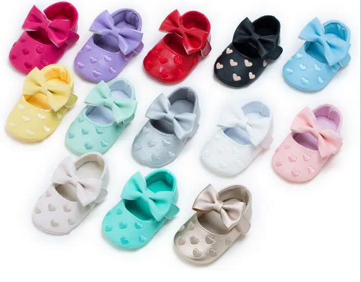 Лидер продаж 2017 детская обувь ручной работы с мягкой подошвой и бантом для