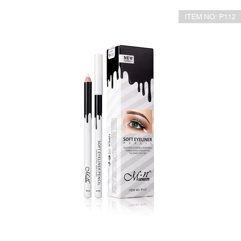 

12PCS/SET Waterproof Sweatproof Eyeliner Makeup Pencil Pen Natural Long Lasting Women Eye Liner Cosmetic Beauty Pen Tool