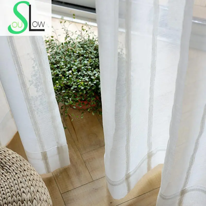 Занавески Slow Soul в полоску для экрана тюлевые и кухонные принадлежности