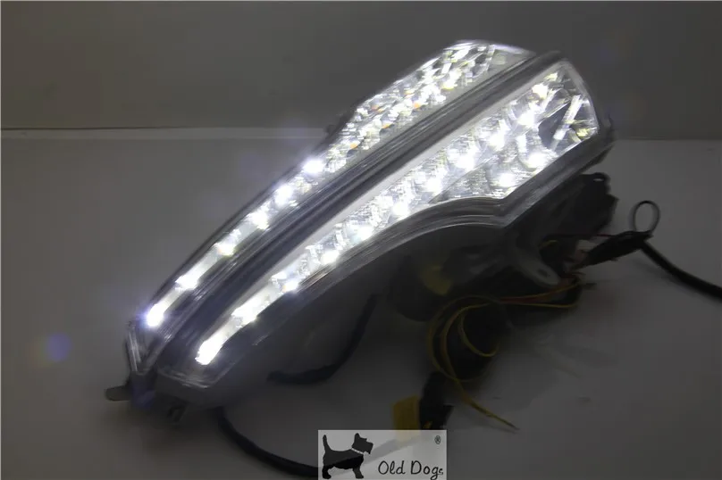 Car Flashing 2Pcs DRL For Nissan Altima Teana 2013 Daytime Running Lights fog lamp cover headlight 12V Daylight