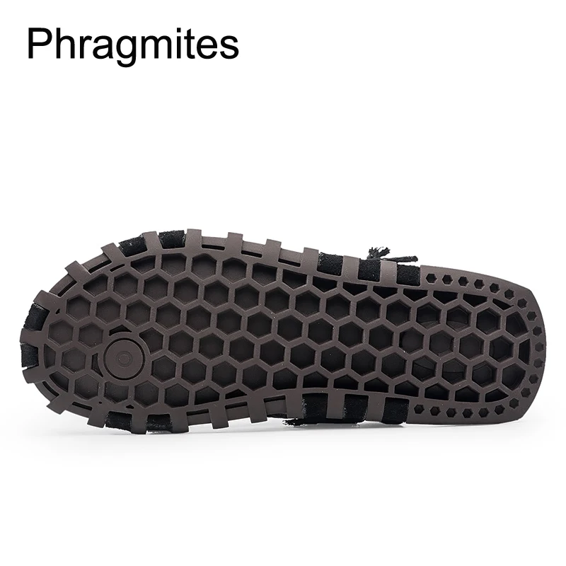 Phragmites ручной работы мужские летние сандалии корова кожаные туфли пляжные