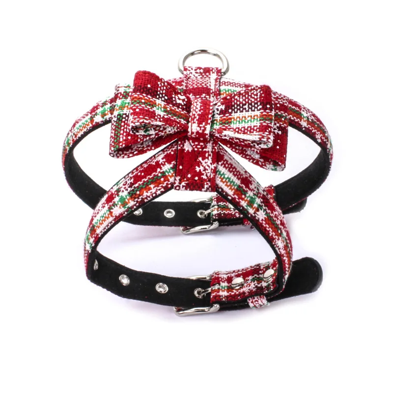 Bowtie Canvas Pet Dog Chest Strap with Matching Traction Rope Vest-style Superfiber Harness Durable Comfortable Supply | Дом и сад