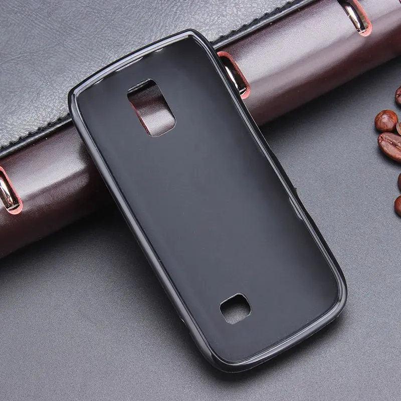 Черный гелевый ТПУ тонкий мягкий анти Лыжный чехол задняя крышка для Nokia Asha 308 3080