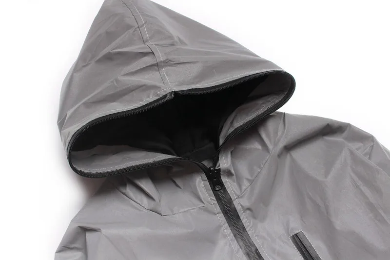 New Men's and Women's Jacket 3 M reflective Jacket night glowing Coat Windbreaker Hooded Loose Jackets Large Size S-5XL 914