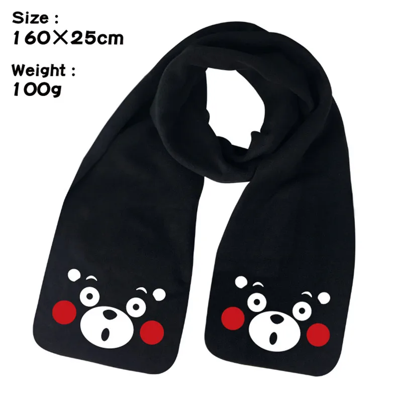 Kumamon Медведь Аниме Зима Мужчины Женщины унисекс теплая шаль шарф мягкая