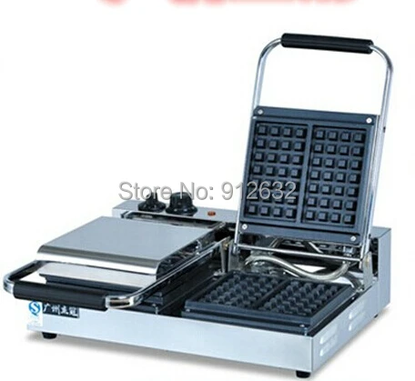 Вафельница с 2 головками машина для приготовления кексов снэков вафельная