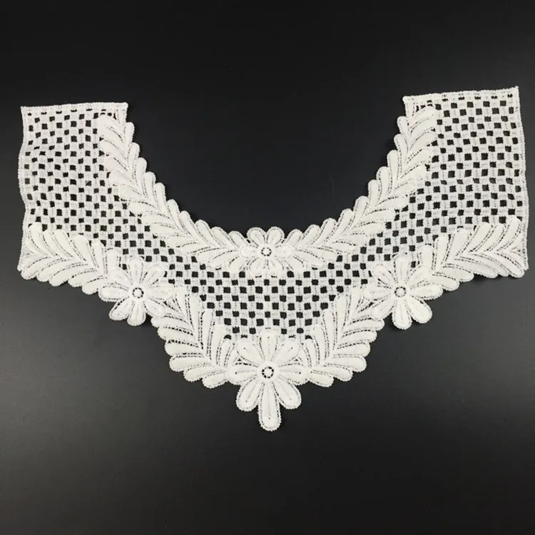 Винтажный качественный кружевной воротник Венеция большие вышитые нашивки