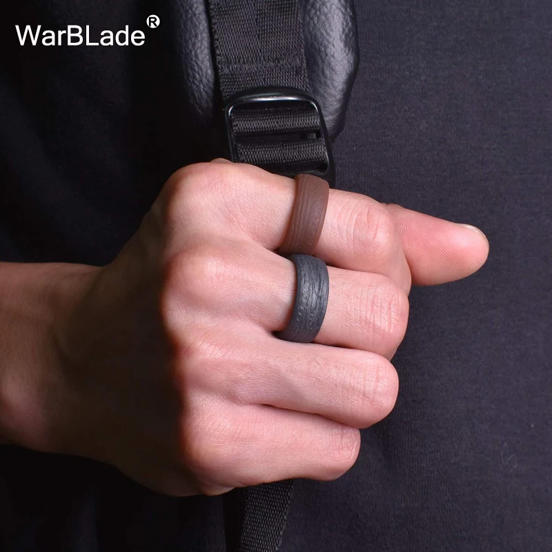 WarBLade новые мужские силиконовые кольца с узором древесной коры пищевого класса FDA