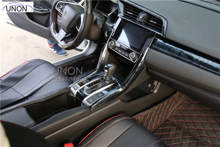 28 шт. для Honda Civic 10TH Generation ABS углеродное волокно краска Передняя приборная панель вентиляционная панель внутренняя дверь интерьер