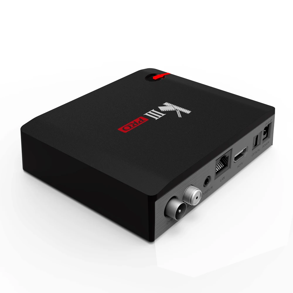 MECOOL KIII PRO Amlogic S912 Android 7,1 ТВ коробка DVB-S2 DVB-T2 DVB-C 3 Гб оперативной памяти, 16 Гб встроенной памяти, Декодер каналов кабельного телевидения поддержка Clines 2,4G/5G Wi-Fi OTA update