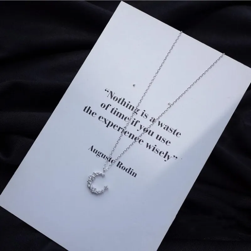 Женское Ожерелье с кристаллами в виде Луны серебряным покрытием не вызывает