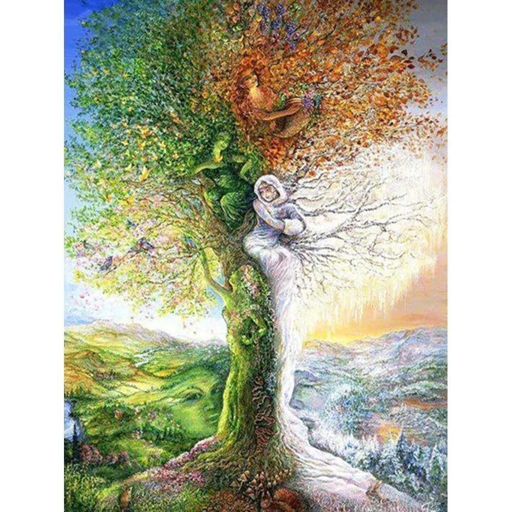 

Diamond Painting Full Square/Round Scenic Tree Diamond Embroidery Cross Stitch People Diamond Mosaic Set Picture of Rhinestones