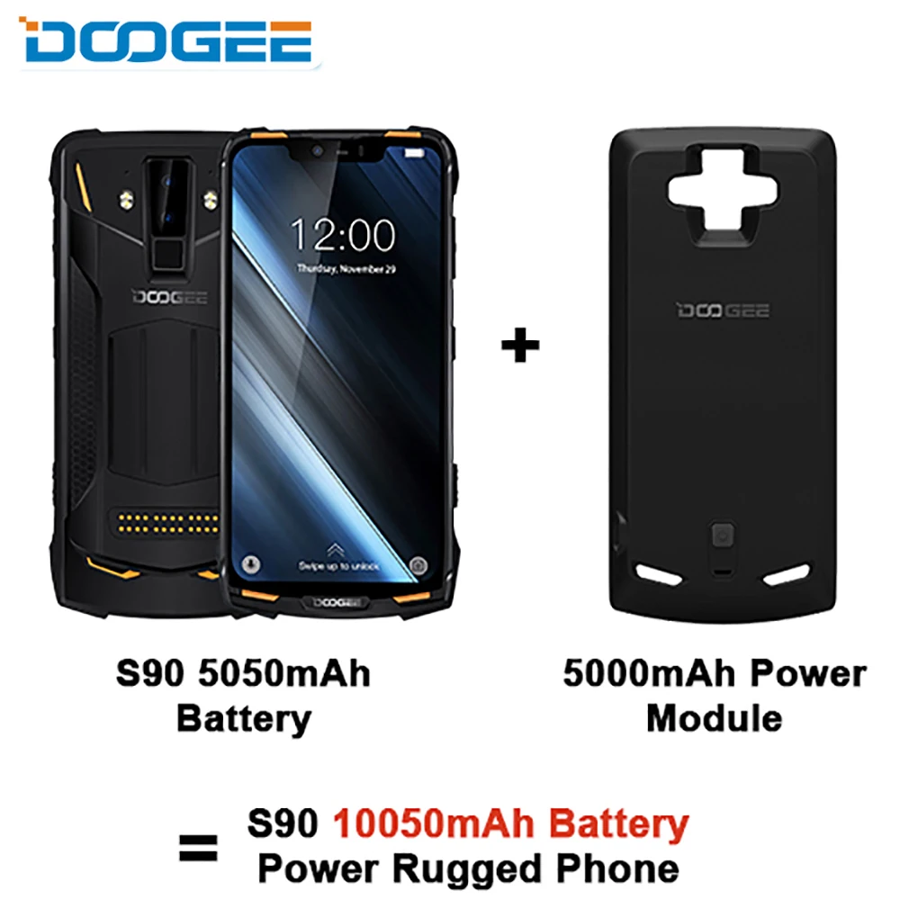 DOOGEE S90 прочный смартфон GSM/WCDMA/LTE 6,18 дюймов, мобильные телефоны IP68/IP69K 5050 мАч Helio P60 Восьмиядерный 6 ГБ 128 ГБ 16 МП камера