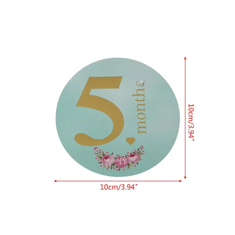 

12 Pcs/Set Month Sticker Baby Photography Milestone Memorial Monthly Newborn Kids Card Number Photo Props Accessories