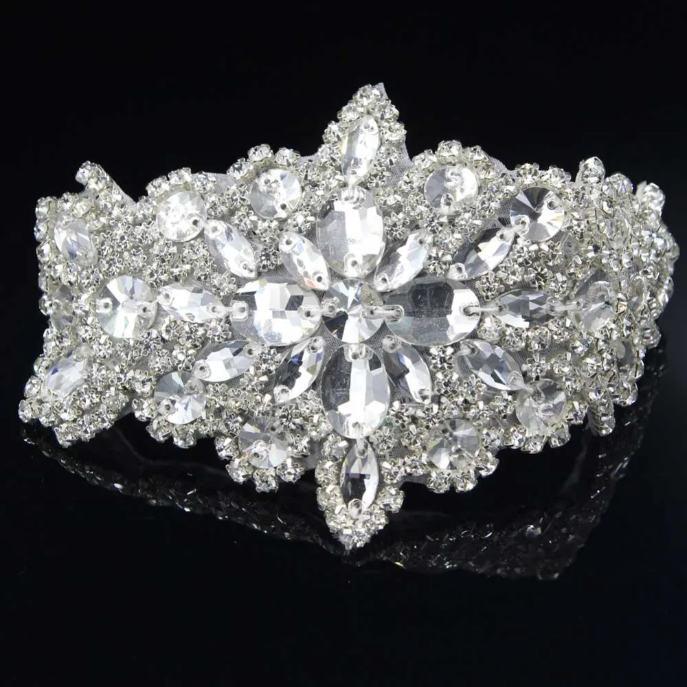 1 шт. BlingBling прозрачный цветок Хрустальное стекло серебро горный хрусталь