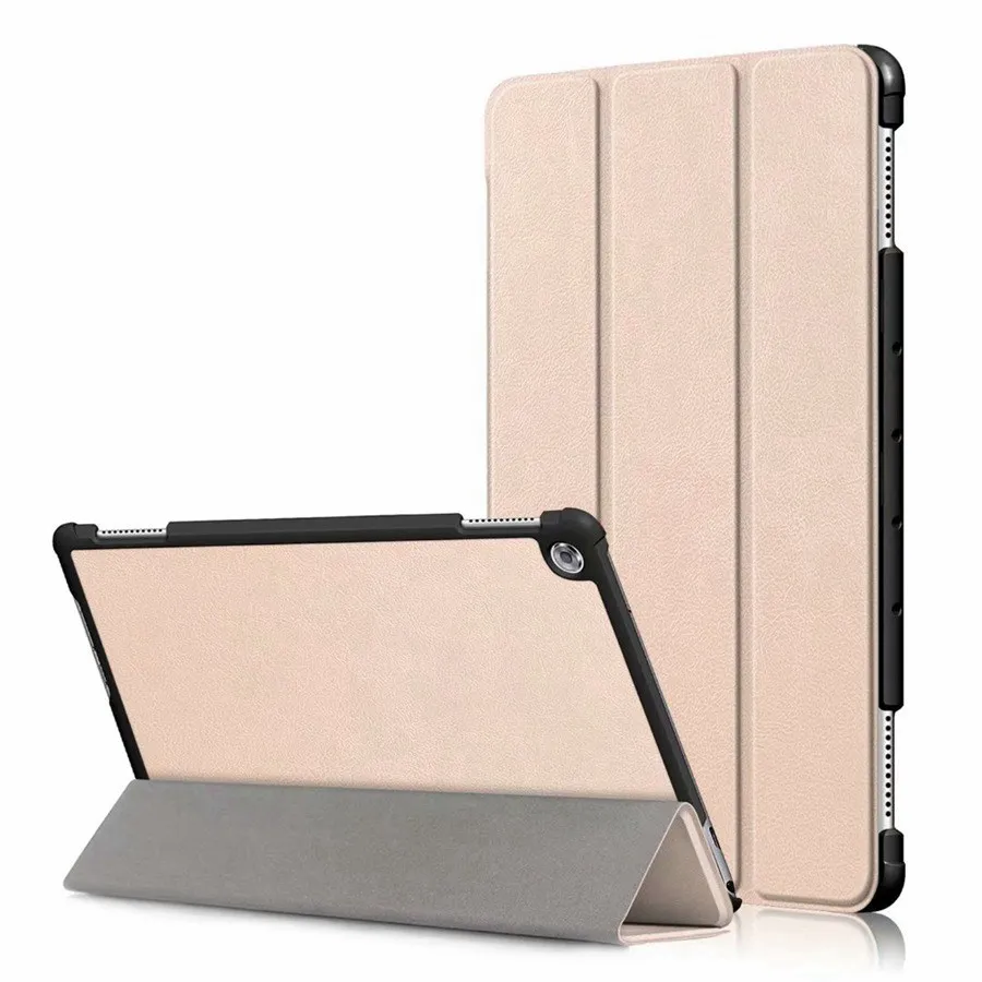 gold Для huawei mediapad M5 lite10 BAH2-W19/L09/W09 10,1 дюймов планшетный ПК Стенд чехол для huawei mediapad M5 lite 10 чехол+ пленочная ручка - Цвет: gold