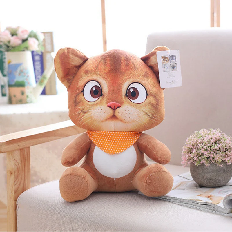 3D игрушки для кошек 20 см имитация кота плюшевая кукла плюшевые животные кошки