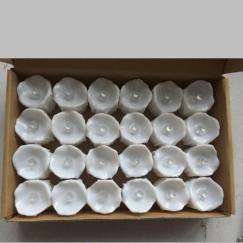 12 шт. желтая чайная свеча романтическая беспламенная Светодиодная лампа для дома