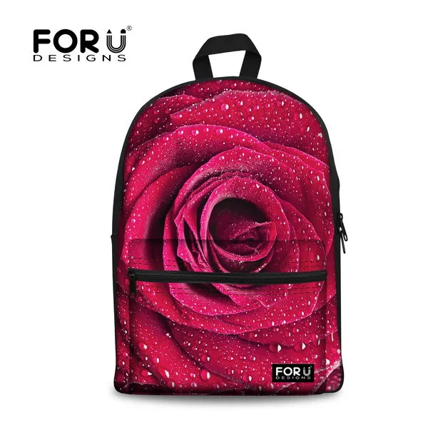 C012J5 FORUDESIGNS/детские школьные сумки с объемным цветочным принтом для девочек-подростков; школьный рюкзак с цветочным принтом; Повседневная парусиновая Детская сумка для книг; Mochila - Цвет: C012J5