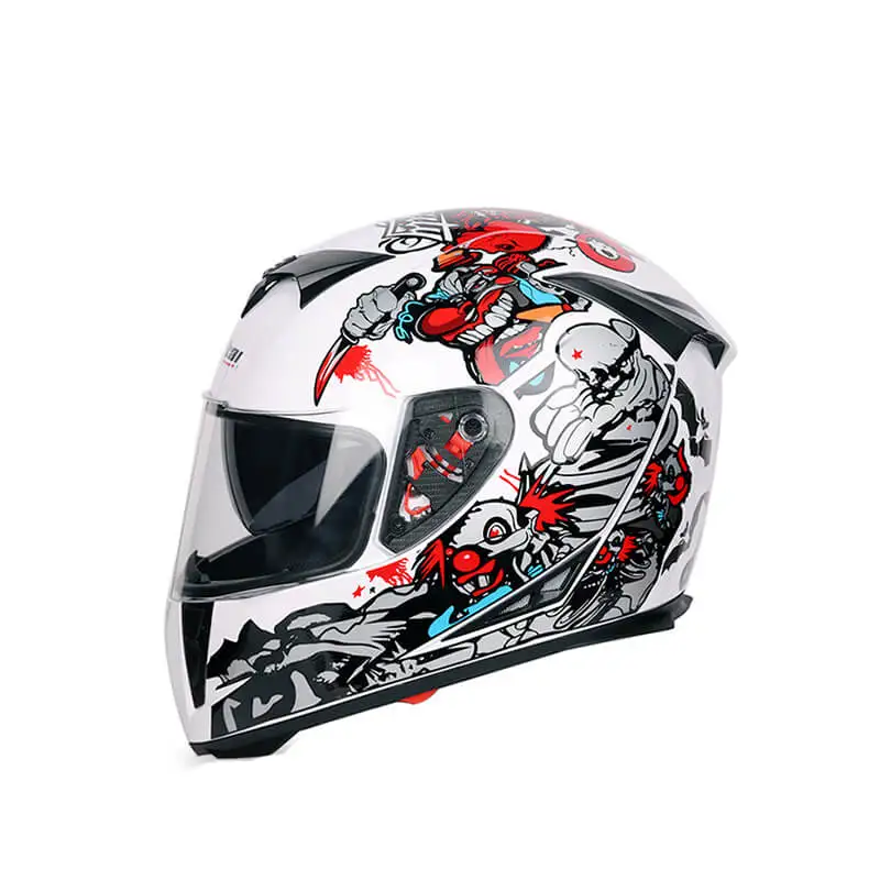 ClownW Мотоциклетный шлем с полным лицом Capacete цельное покрытие защитные емкости Para двойные линзы мотоцикл Cascos Мотокросс точка стандарт - Цвет: ClownW
