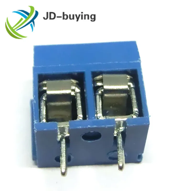 100 шт./лот KF301 2P 5.0 винт 2Pin 5 0 мм прямой контакт PCB винтовой клеммный блок